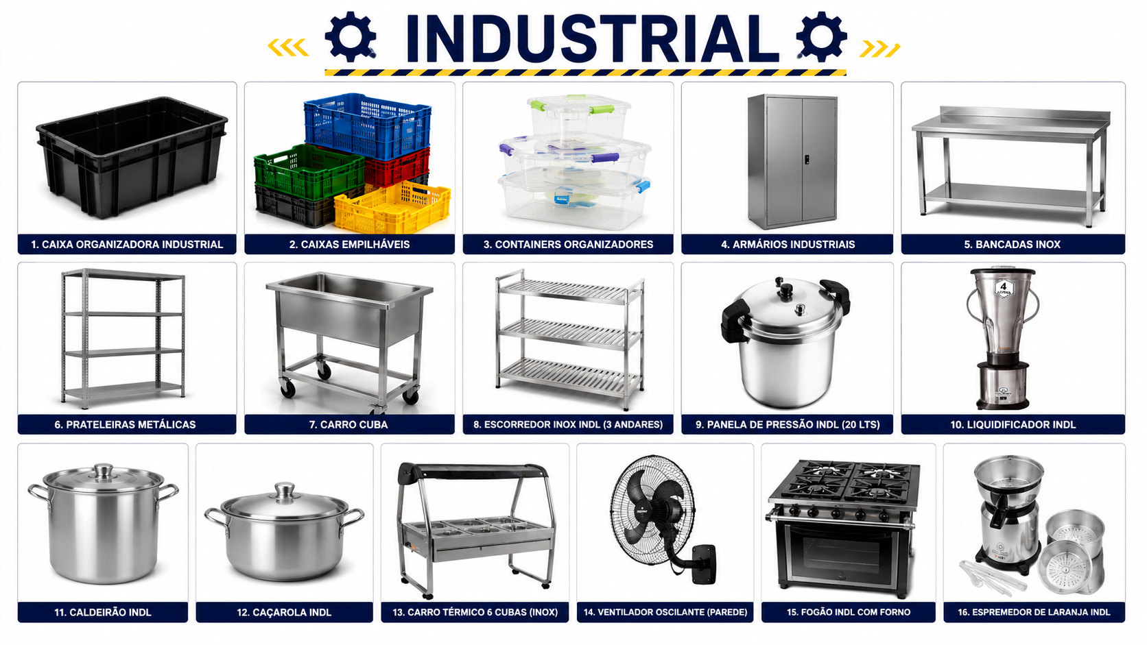 Categoria Industrial — Estrutura de cozinha e almoxarifado
